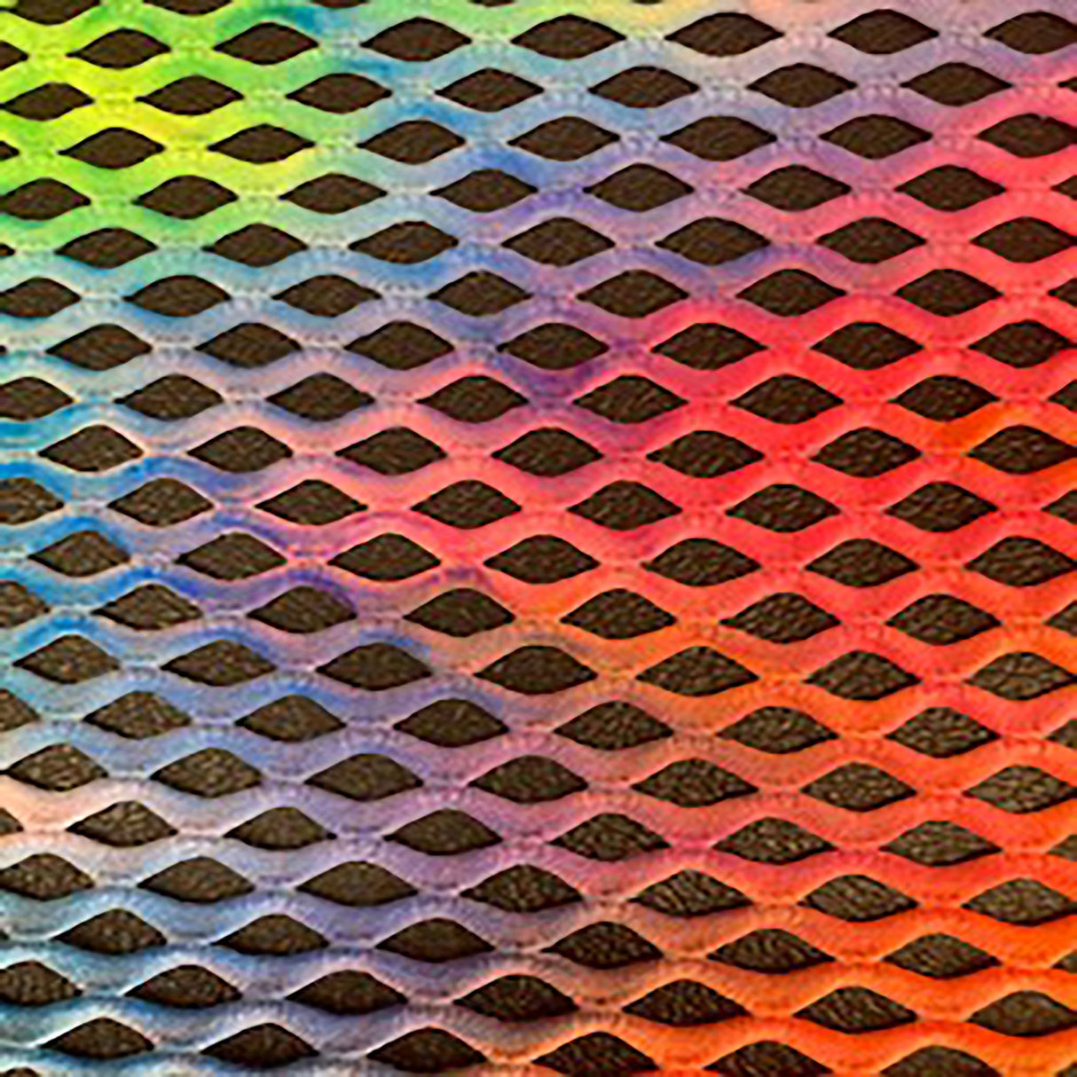 Poly Spandex Diamond Net Fabric 60" Tie-Dye Colors