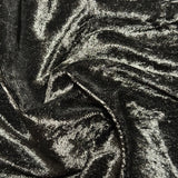 Polyester Velvet Fabric Pane Black 60" Width