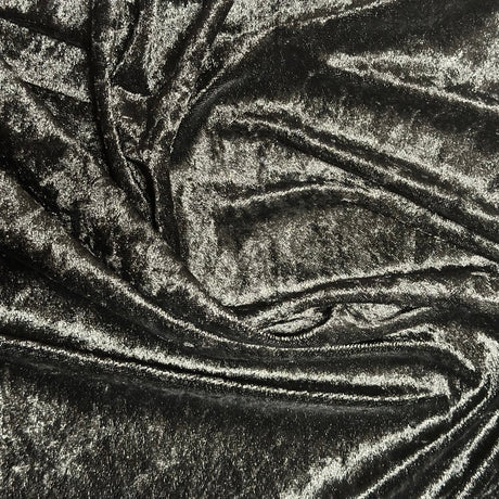 Polyester Velvet Fabric Pane Black 60" Width