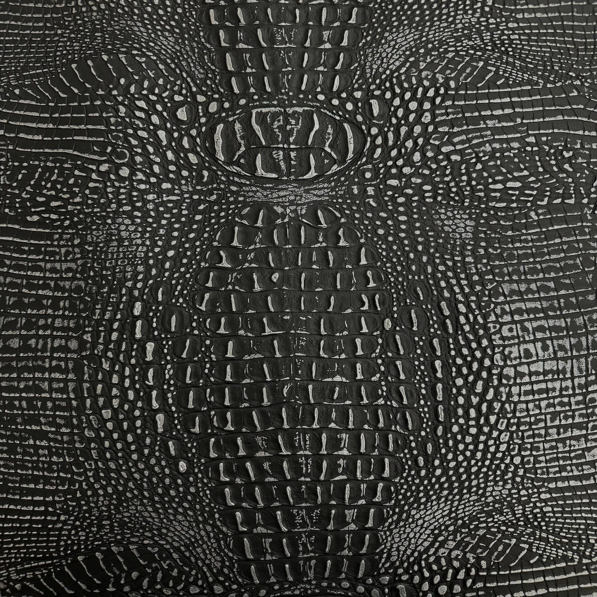 Mugger Two Tone Gator Faux Leather Vinyl Fabric - Two Tone Gator Pattern, 56" Width (1 Yard)