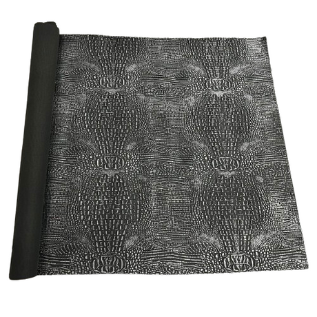 Faux Leather Vinyl Gator Fabric Two Tone