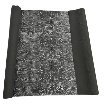 Faux Leather Vinyl Gator Fabric Two Tone
