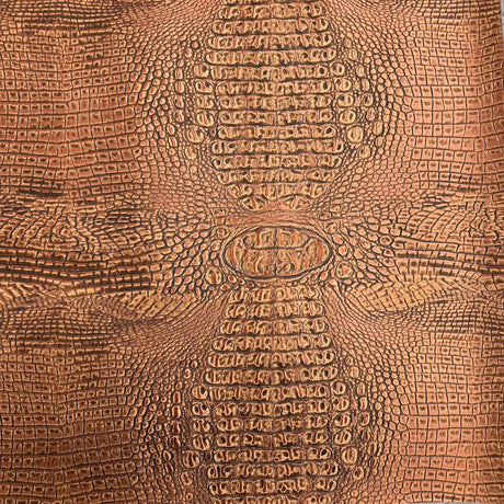 Mugger Two Tone Gator Faux Leather Vinyl Fabric - Two Tone Gator Pattern, 56" Width (1 Yard)
