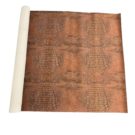 Faux Leather Vinyl Gator Fabric Two Tone
