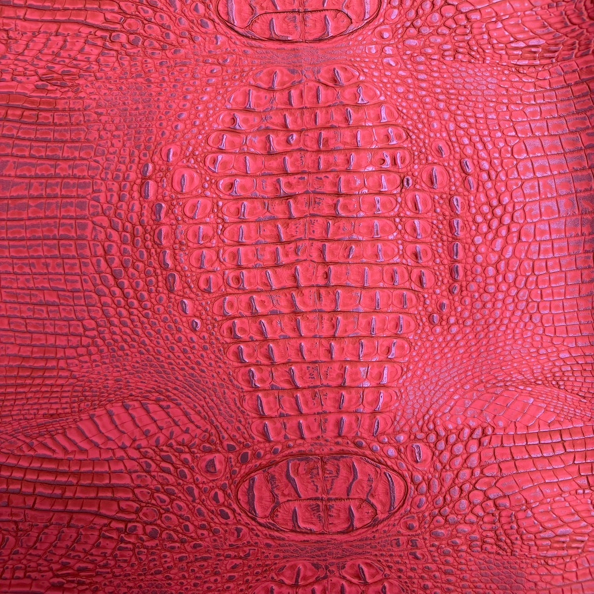 Mugger Two Tone Gator Faux Leather Vinyl Fabric - Two Tone Gator Pattern, 56" Width (1 Yard)