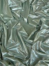 Shiny Foiled Spandex Sage Green