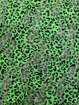 Tiger Printed Stretch Lace Fabric - Orange Tiger Print, 4-Way Stretch (1 Yard)