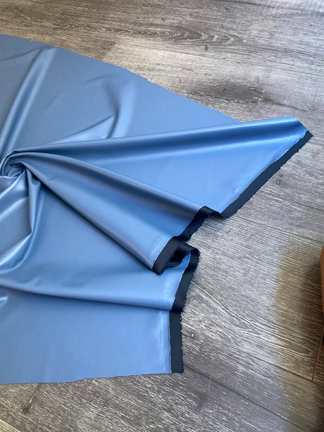 Stretch Faux Leather Dusty Blue