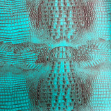 Mugger Two Tone Gator Faux Leather Vinyl Fabric - Two Tone Gator Pattern, 56" Width (1 Yard)