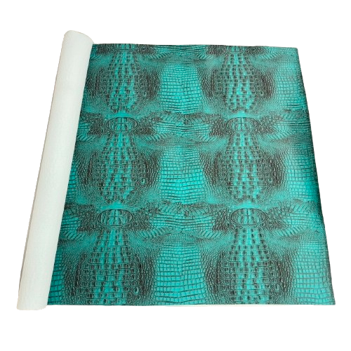 Faux Leather Vinyl Gator Fabric Two Tone