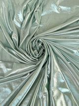 Shiny Foiled Spandex Sage Green