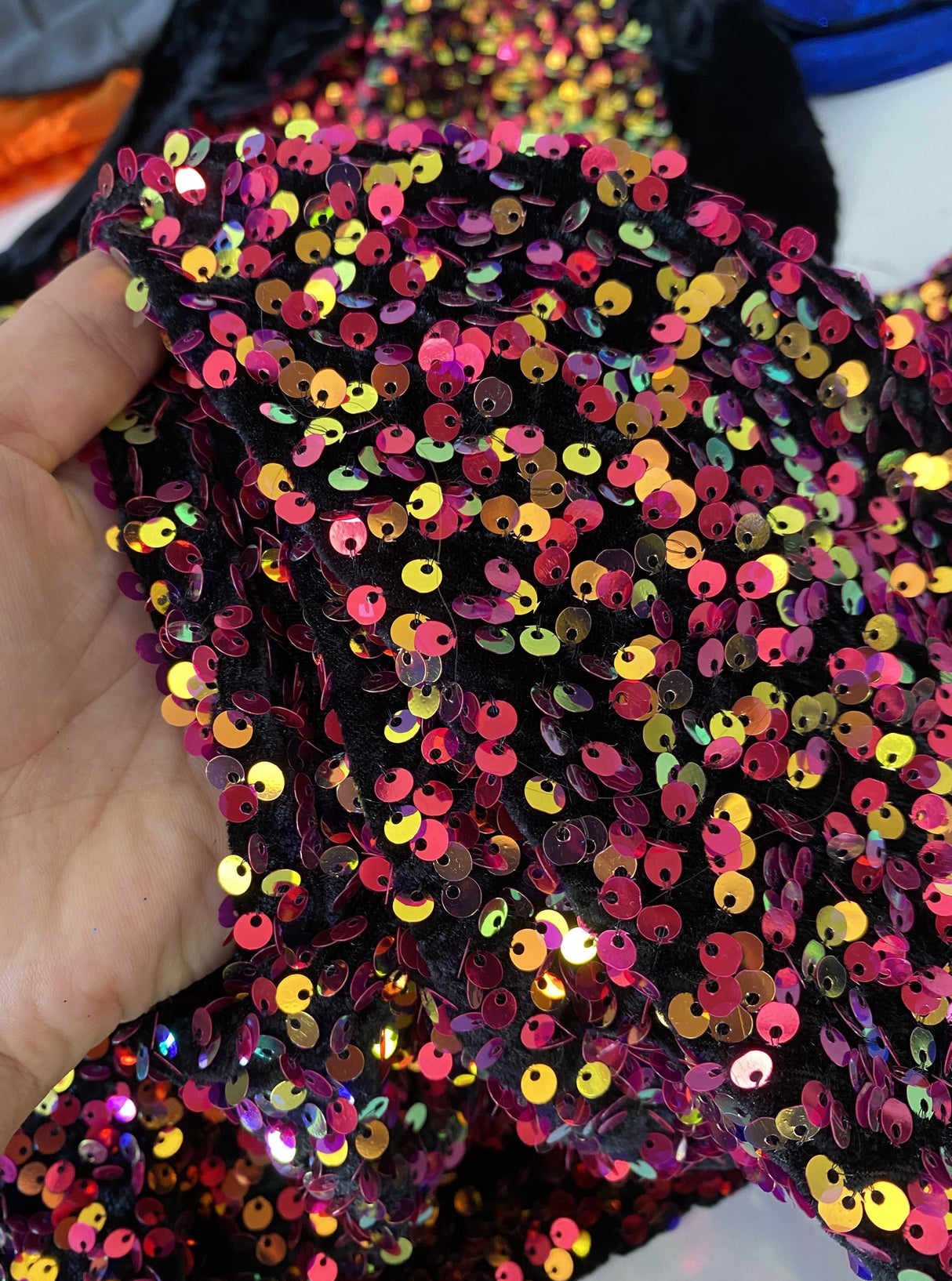Multicolor Sequin Velvet