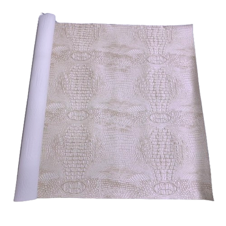 Faux Leather Vinyl Gator Fabric Two Tone