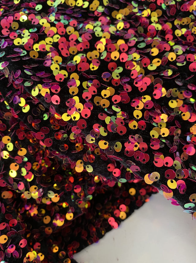 Multicolor Sequin Velvet