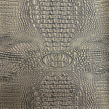 Mugger Two Tone Gator Faux Leather Vinyl Fabric - Two Tone Gator Pattern, 56" Width (1 Yard)