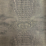 Faux Leather Vinyl Gator Fabric Two Tone