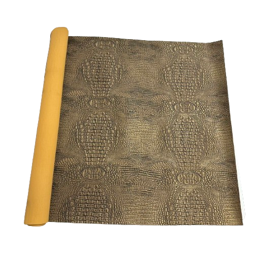 Faux Leather Vinyl Gator Fabric Two Tone