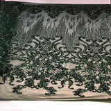 Stretch Sequins Damask Fabric