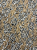Tiger Printed Stretch Lace Fabric - Orange Tiger Print, 4-Way Stretch (1 Yard)