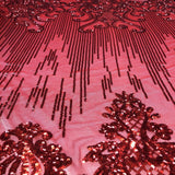 Stretch Sequins Damask Fabric