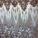 Stretch Sequins Damask Fabric