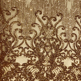 Stretch Sequins Damask Fabric