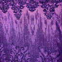 Stretch Sequins Damask Fabric