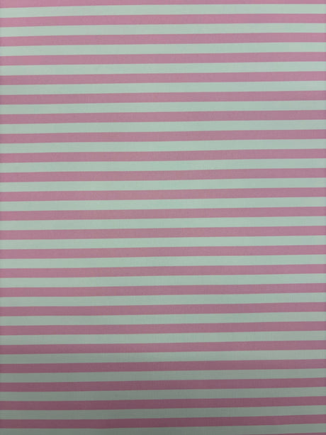 Baby Pink Quarter Inch Striped Spandex Fabric - Baby Pink Striped, 58"/60" Width (1 Yard)