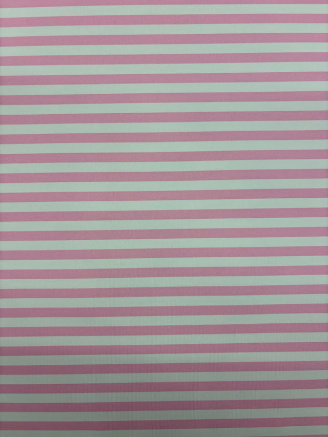 Baby Pink Quarter Inch Striped Spandex Fabric - Baby Pink Striped, 58"/60" Width (1 Yard)