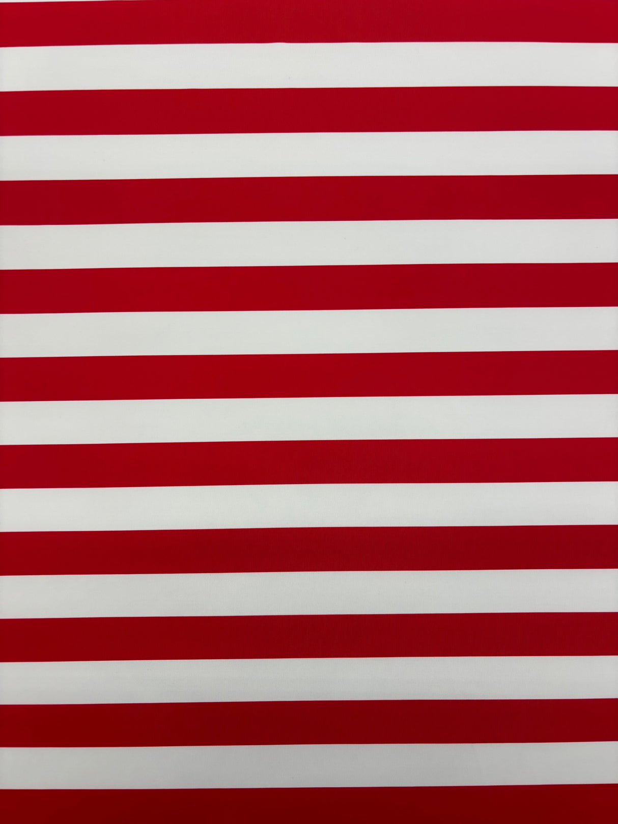 Red Half Inch Striped Polyester Spandex Fabric - Red Horizontal Stripes, 58"/60" Width (1 Yard)