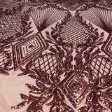 Stretch Sequins Fabric Alpica Geometric