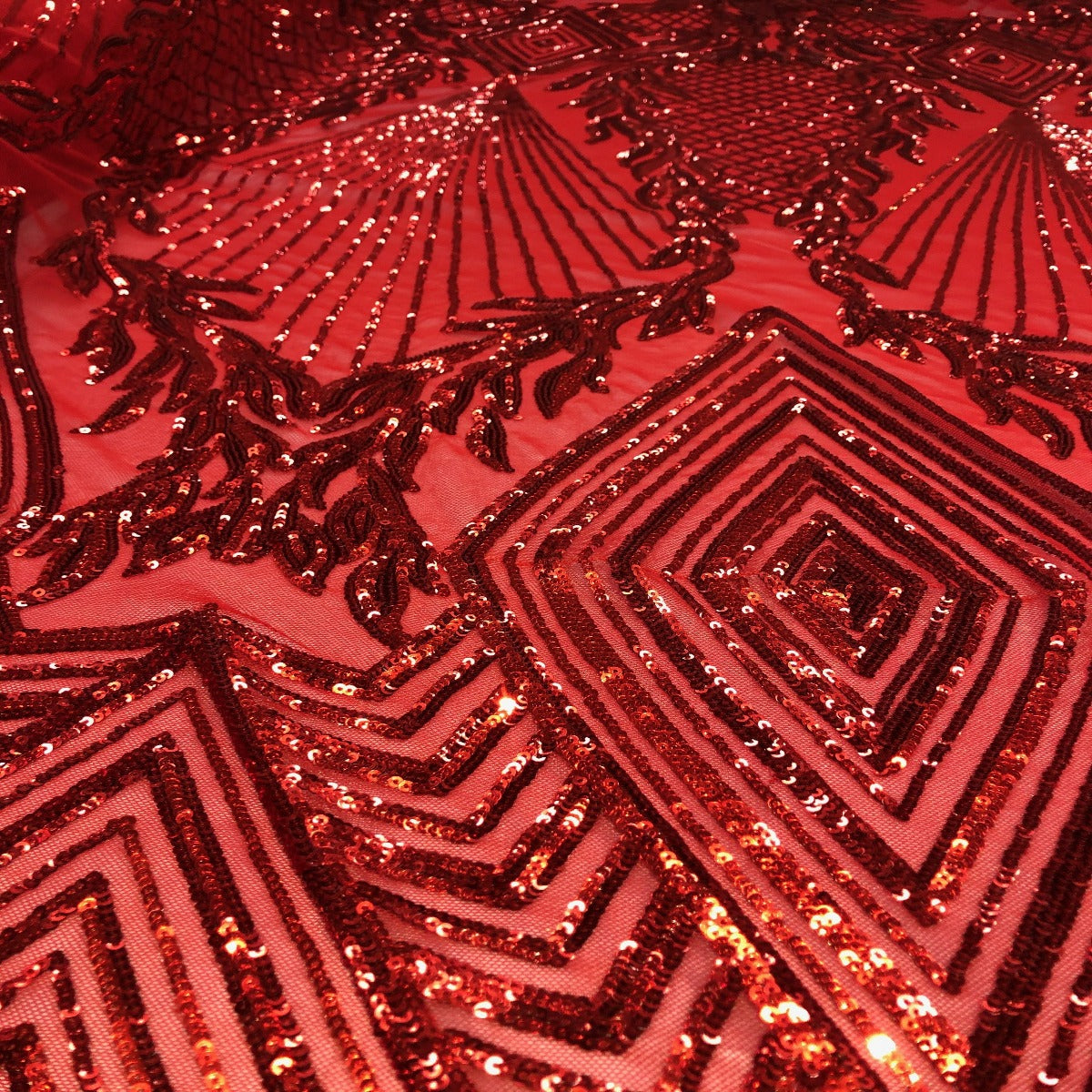 Stretch Sequins Fabric Alpica Geometric