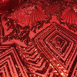 Stretch Sequins Fabric Alpica Geometric