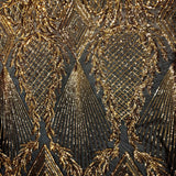 Stretch Sequins Fabric Alpica Geometric