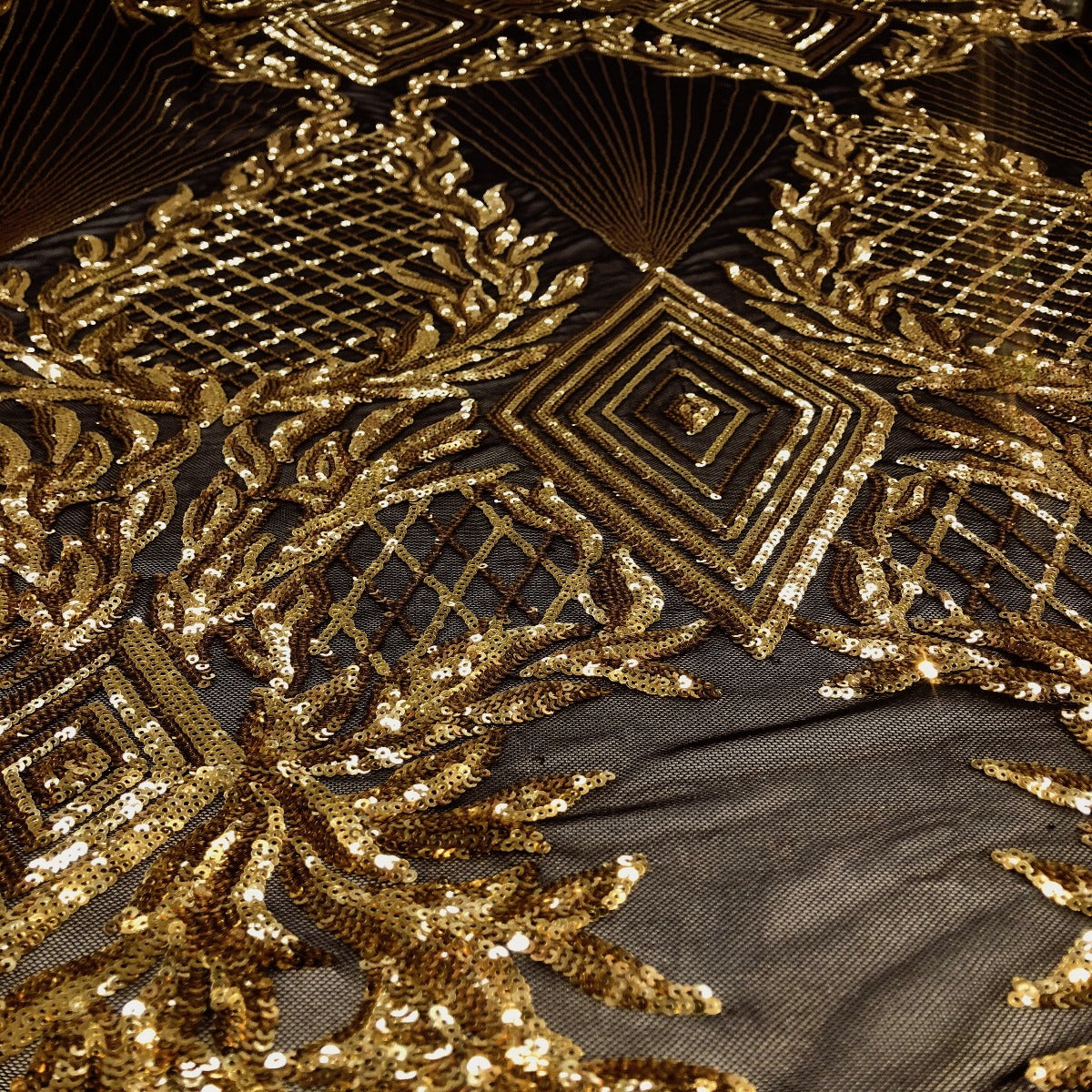 Stretch Sequins Fabric Alpica Geometric