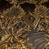 Stretch Sequins Fabric Alpica Geometric