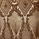 Alpica Geometric Stretch Sequins Fabric - Nylon Spandex Mesh Fabric, 4-Way Stretch, 60" Width, Sold By The Yard (1 Yard)
