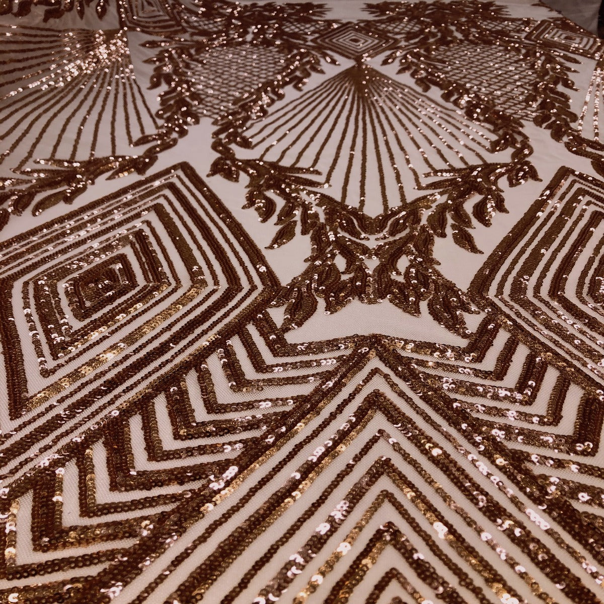 Stretch Sequins Fabric Alpica Geometric