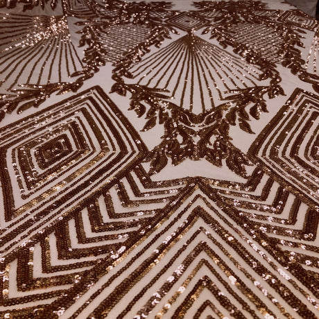 Stretch Sequins Fabric Alpica Geometric