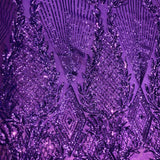Stretch Sequins Fabric Alpica Geometric