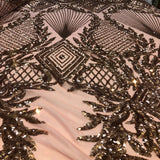 Stretch Sequins Fabric Alpica Geometric