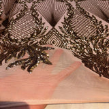 Stretch Sequins Fabric Alpica Geometric