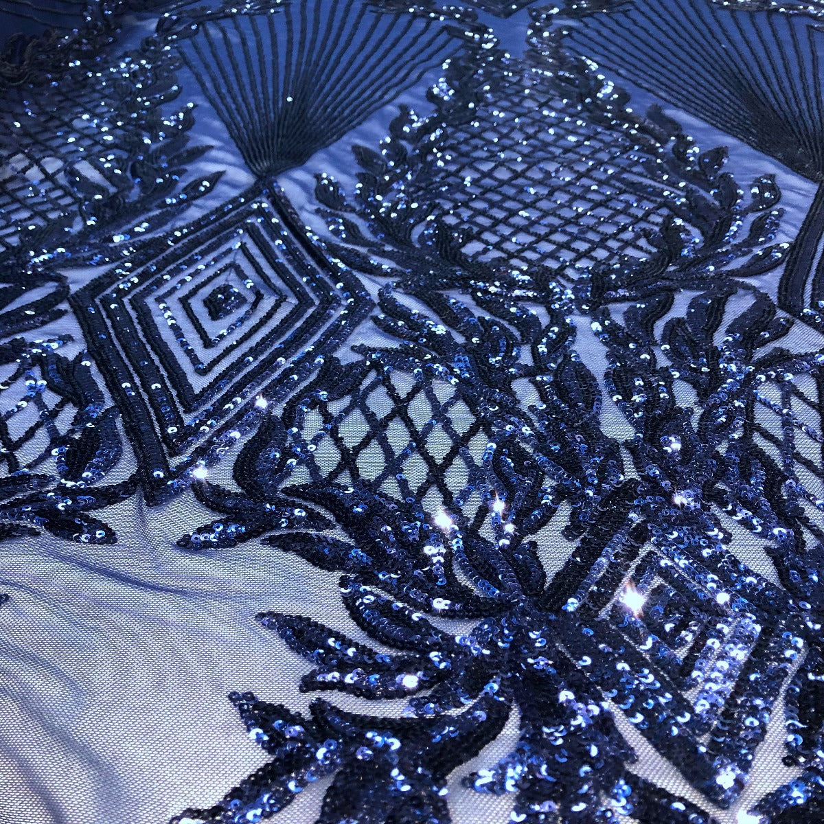 Stretch Sequins Fabric Alpica Geometric