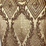 Stretch Sequins Fabric Alpica Geometric