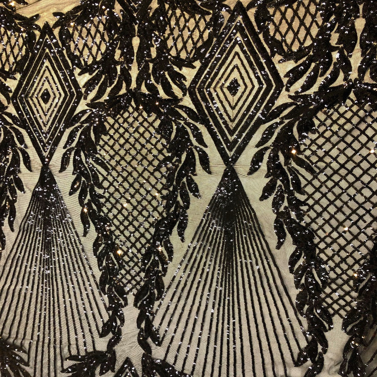 Stretch Sequins Fabric Alpica Geometric