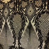 Stretch Sequins Fabric Alpica Geometric