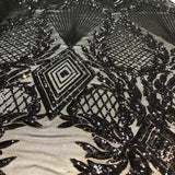 Stretch Sequins Fabric Alpica Geometric