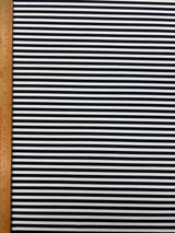 Black Quarter Inch Striped Spandex Fabric - Black Quarter Inch Stripes, 58"/60" Width (1 Yard)