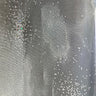 Polyester Organza Metallic Dew Drop Fabric White Silver 60"