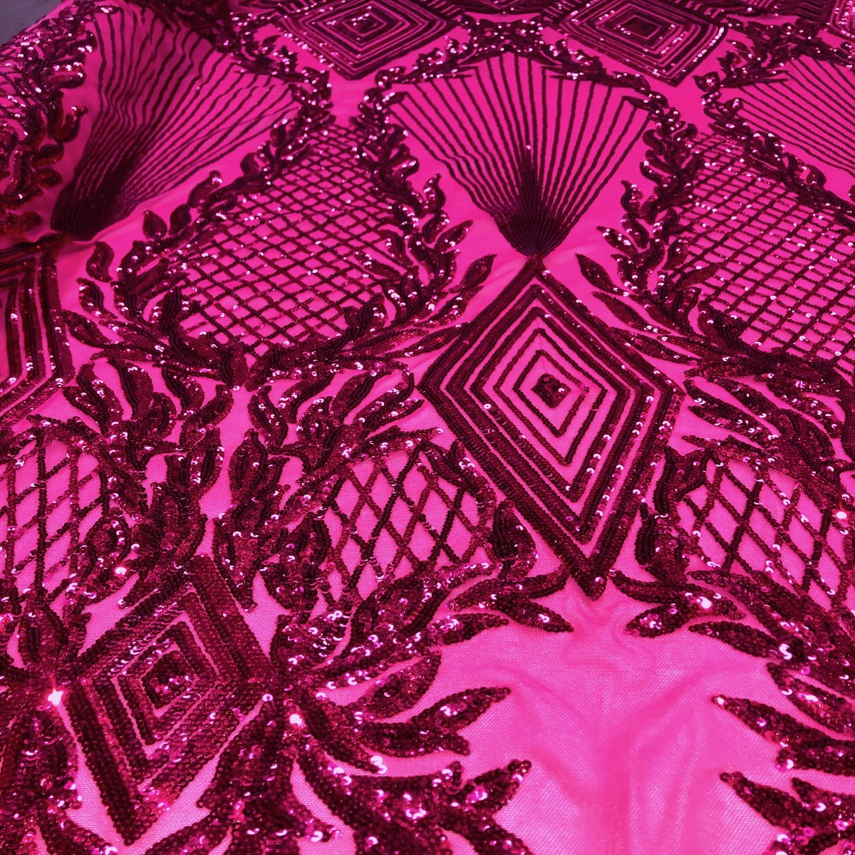 Stretch Sequins Fabric Alpica Geometric